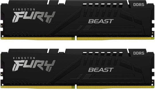 DDR5 64GB KIT 2x32GB PC 5600 Kingston FURY Beast KF556C40BBK2-64