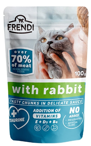 FRENDI Pieces in sauce with rabbit - wet cat food - 100 g