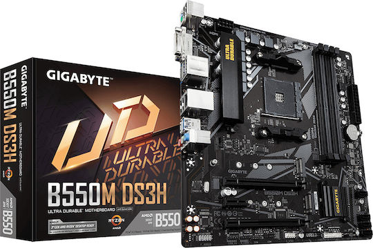 Gigabyte B550M DS3H Socket AM4 micro ATX AMD  B550